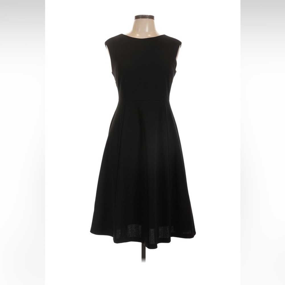 Lark & Ro Black Sleeveless Fit-and-Flare Cocktail Dress 10